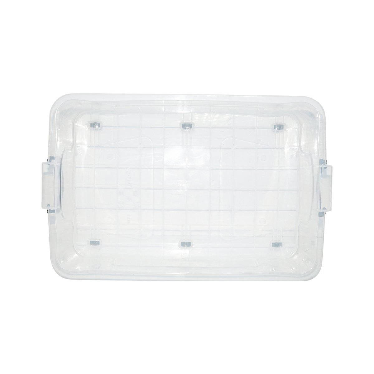 Cutie depozitare 40L cu capac si roti din plastic transparenta 725x470x200mm